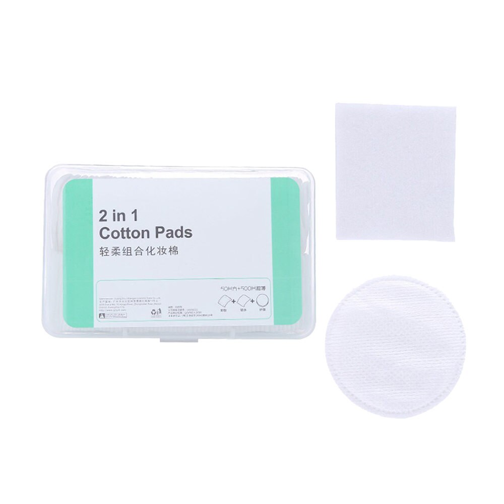 Toallitas cosméticas de algodón para quitar pelusas, toallitas de algodón para cara y uñas, limpieza Facial, herramienta de pañuelos, 100 Uds.