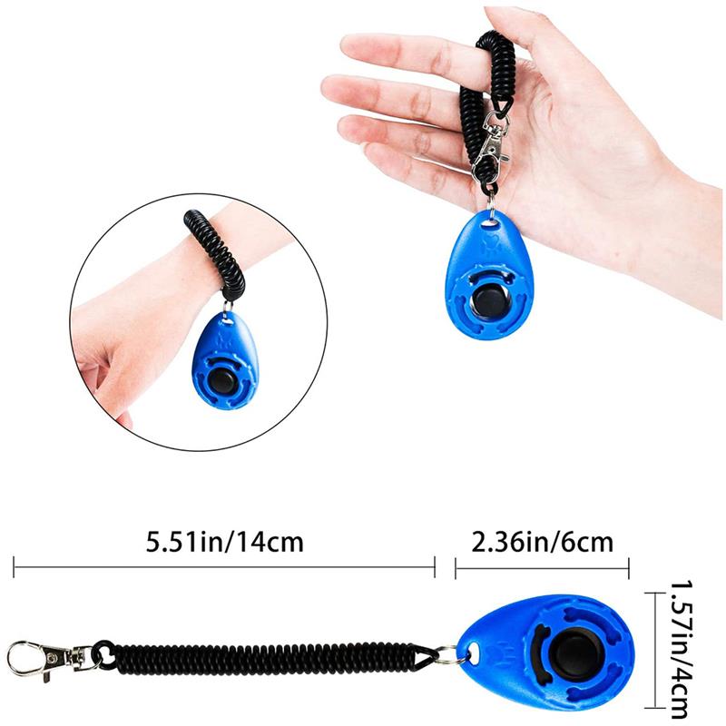 Dog Trainer Pet Training Dog Clicker Adjustable Lould Sound Key Chain Aid Wrist Strap Doggy Pet Products Dog Training Accessory