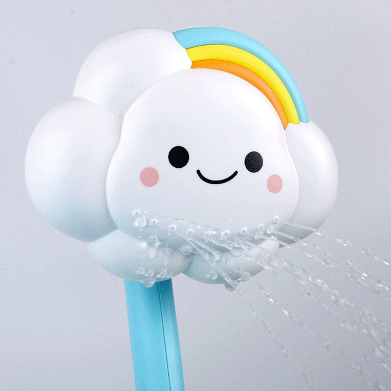 Baby Bath Toys Cloud Shape Bathtub Faucet Shower Head Bathing Watering Sprayer with Spouts Suckers for Kids Infants