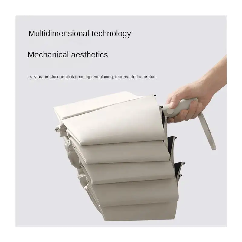 Guarda-chuva reforçado automático para homens, guarda-chuva de uso duplo, resistente a raios UV, proteção solar, chuva e sol, 60 ossos