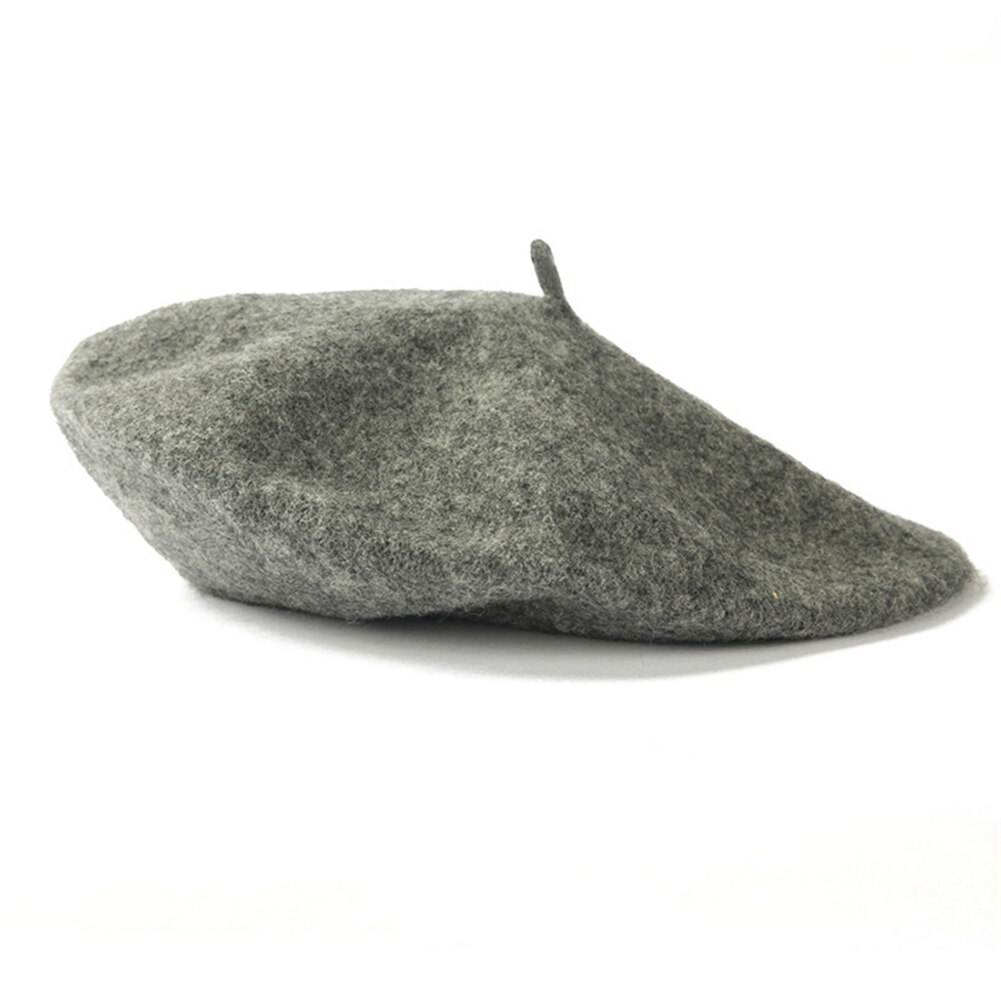 Vintage Vrouwen Winter Warm Baret Candy Kleur Casual Beanie Hat Cap Hoofd Slijtage Mode Accessoires Baret Elegante Hoeden Red blauw: grey