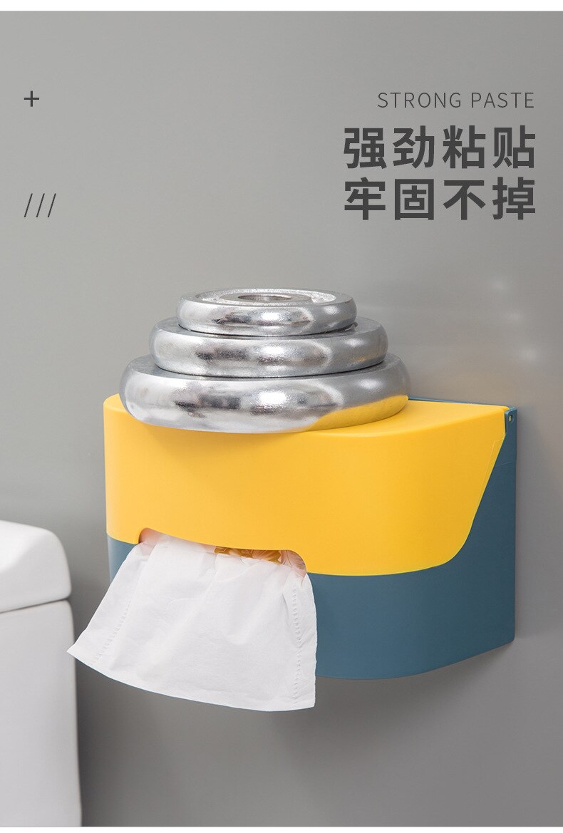 Tissue Box Holder, Household Wall Mount Storage Box for Facial Tissues and Napkin Paper, ABS Material , 21.5 cm*12 cm* 11.5 cm