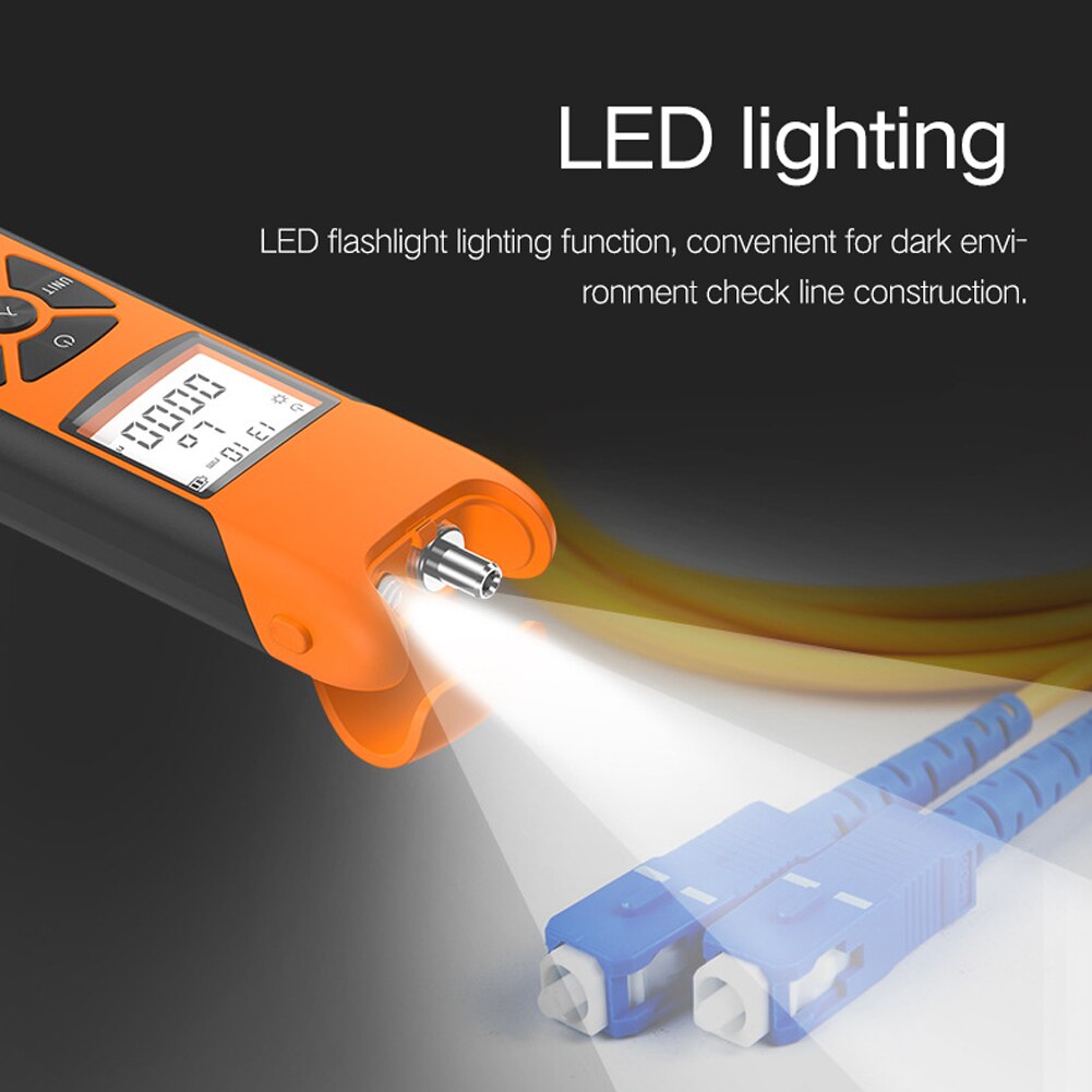 Portable Lightweight Optical Power Meter High Accurancy Rechargeable Optic Power Meter 7 Wavelengthes Optical Power Meter G1010