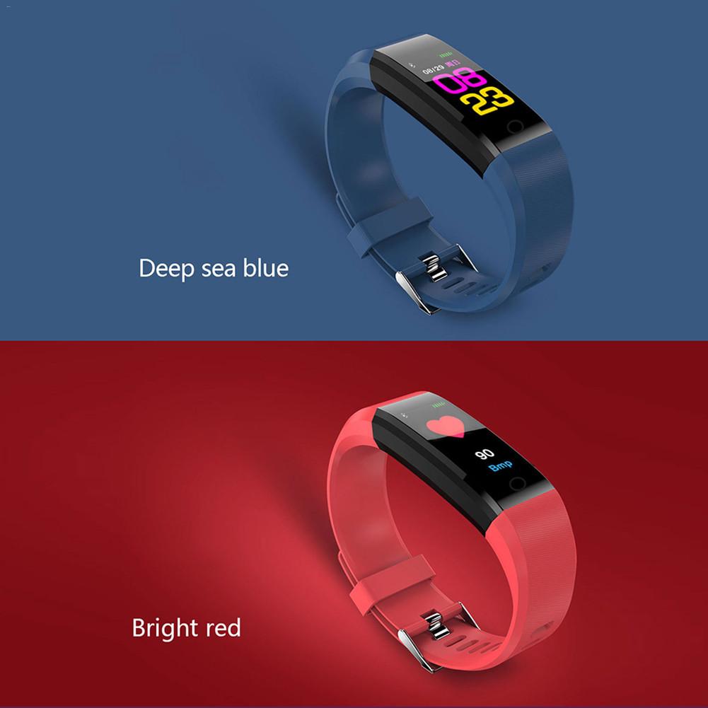 ID115 PLUS Color Screen Smart Bracelet Sports Pedometer Watch Fitness Running Walking Tracker Heart Rate Pedometer Smart Band