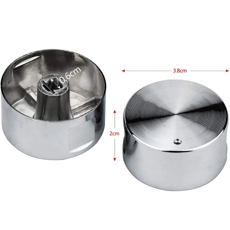 8 Stuks Metalen Gasfornuis Knoppen 6Mm Universele Fornuis Regelbereik Oven Knoppen Kookplaat Brander Knop Gas Kookplaat Schakelaar