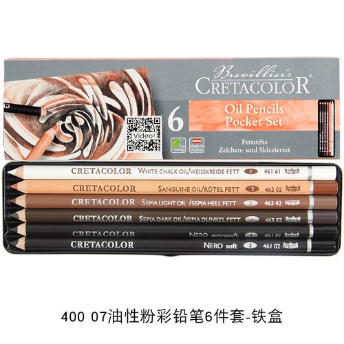 CRETACOLOR Nero Deep Black Pocket Pencil Set. Charcoal Pocket Pencil Set. Graphite Pocket Set. Oil Pencil Pocket Set.: 400 07