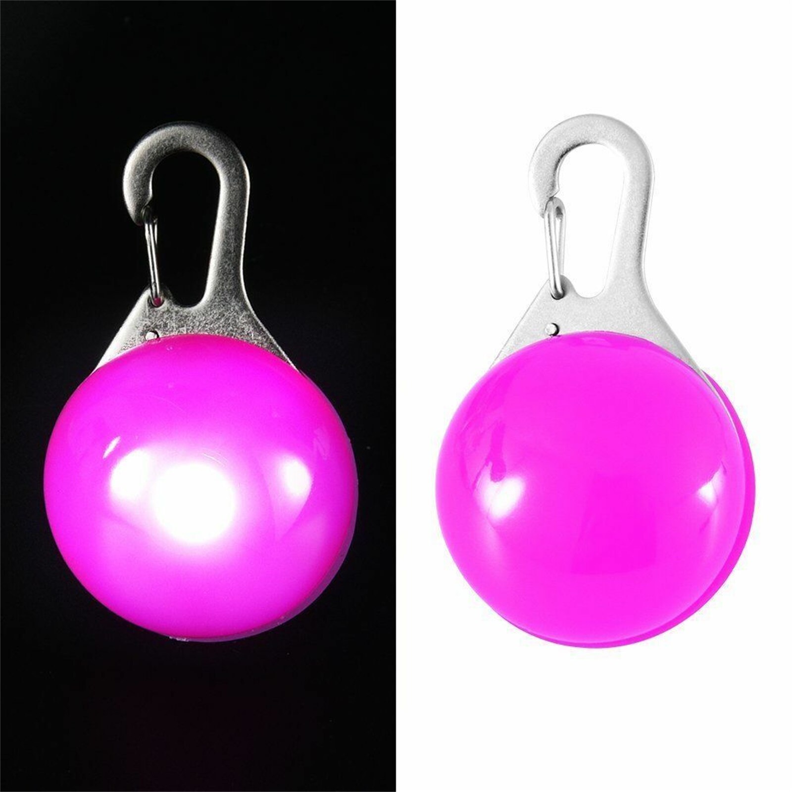 Collier lumineux à LED pour chat, pendentif lumineux, décoration, ornement, accessoires pour petits animaux de compagnie, chaton, sécurité nocturne: Pink