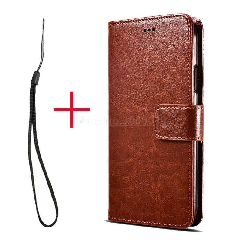 For Samsung A10 Case on Samsung A10 SM-A105FD Case Flip 6.2 Leather Wallet Book Flip Case for Samsung Galaxy A10 A 10 A105 Cover: CX Brown with Starp