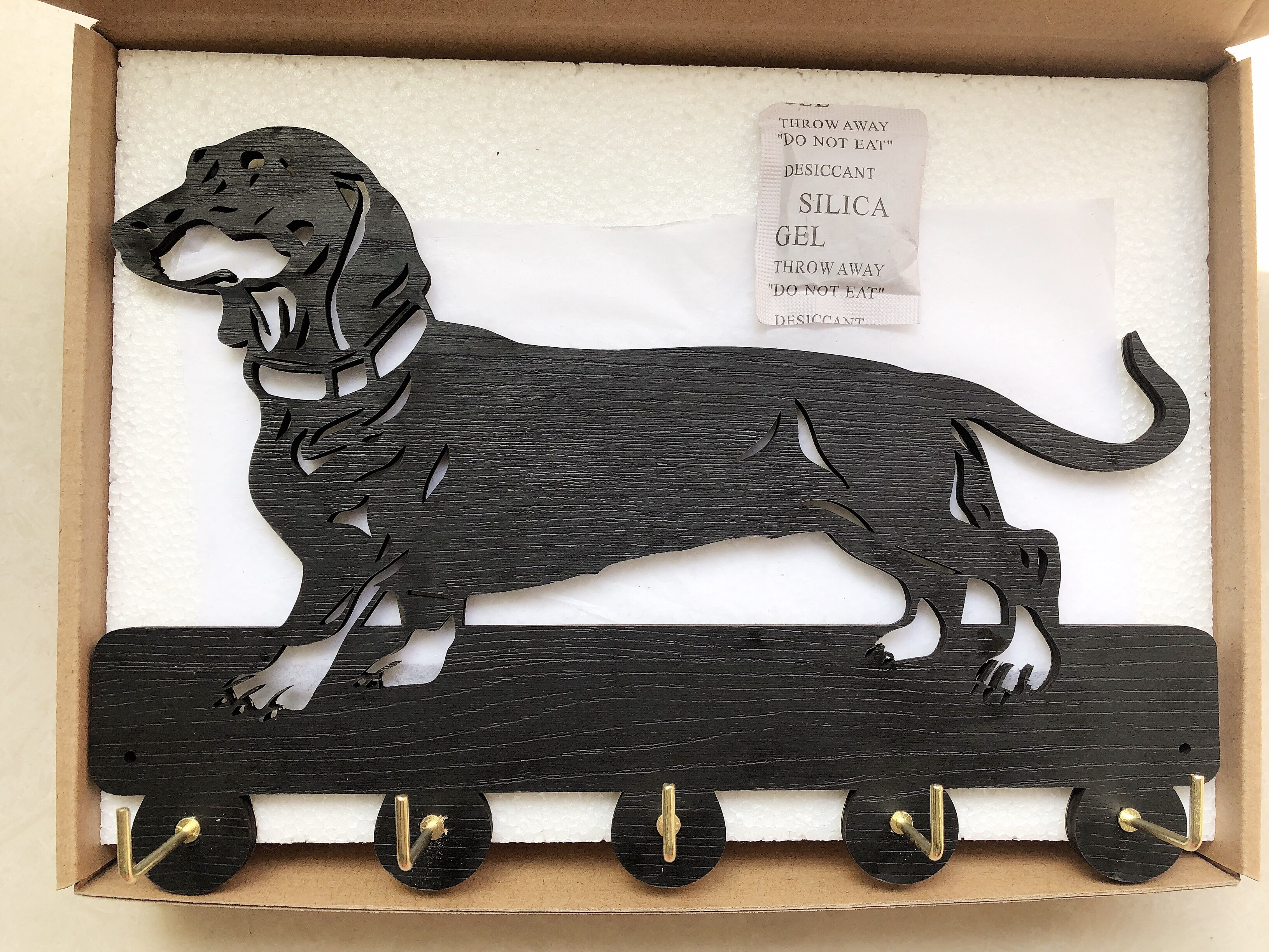 Dog Animal Key Hook(5LB),Cuty Animal Door Hook,Wooden Key Holder for Wall、Entryway and Living Room Unigue Dog Lover