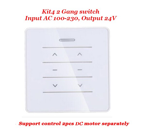 2 Gang Muur Schakelaar Ac Input Venster Motor Controler Transformator Converter 433Mhz Remote Individuele Controle Voor Ac Dc motor: Kit4