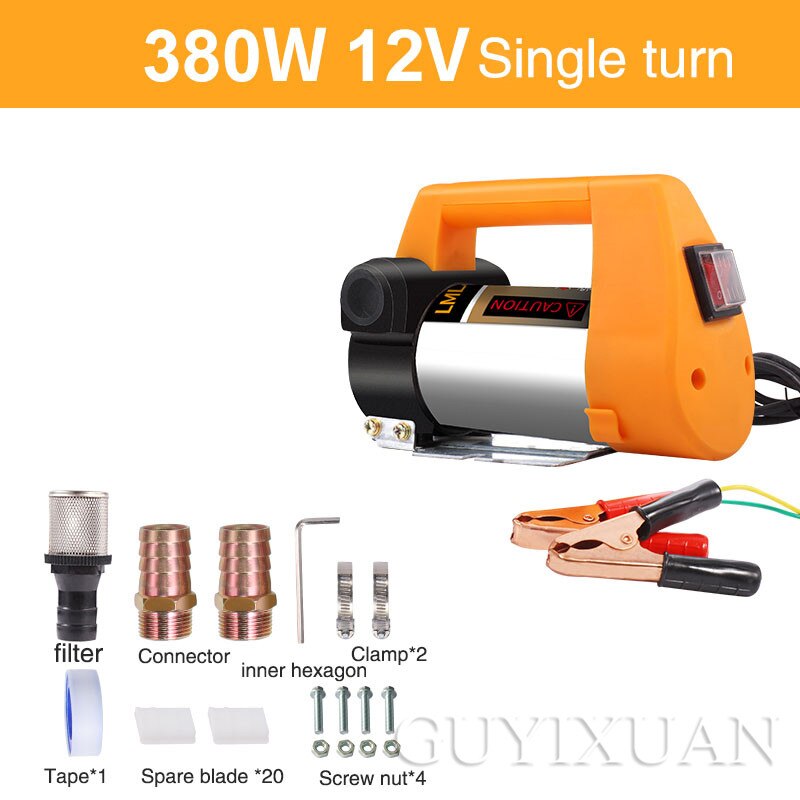 Small portable electric self-priming pump diesel fueling machine suction pump gas station oil suction device