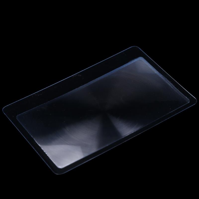 10 Uds lupas de tarjeta de crédito en forma de X transparente lupa aumentador lentes de aumento de Fresnel