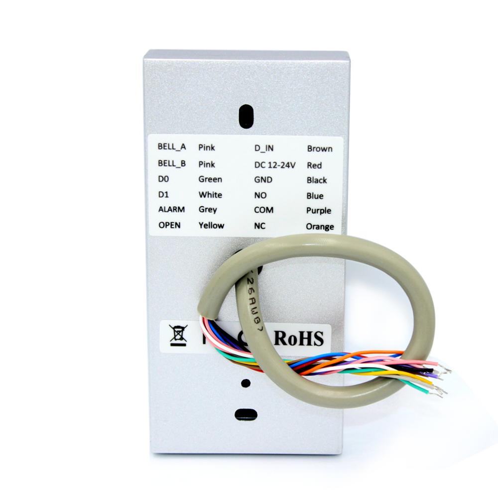 RFID 125Khz EM Keypad Door Access Control system IP68 Waterproof Metal case Silicon Key Security Entry Door Reader