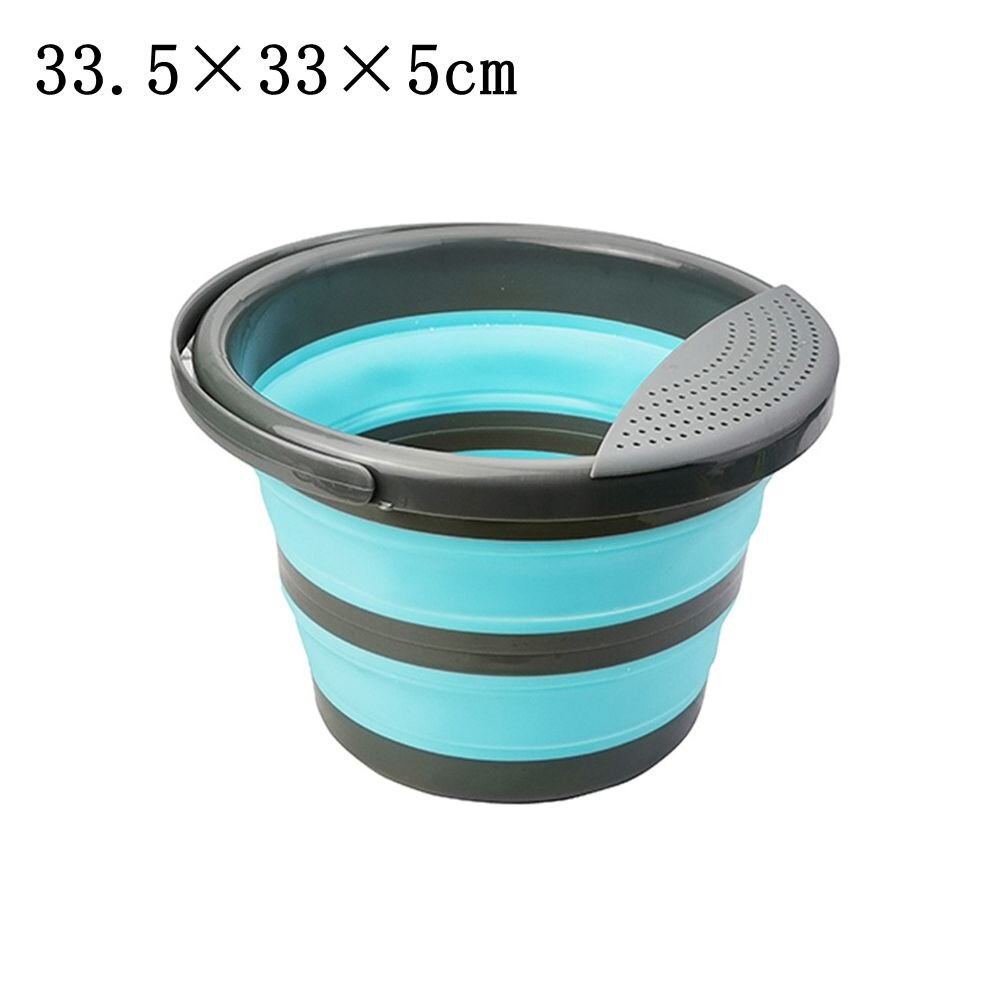 Collapsible Bucket Portable Folding Bucket Water Bucket Container with Sturdy Handle for Backpacking Camping Outdoor: blue big