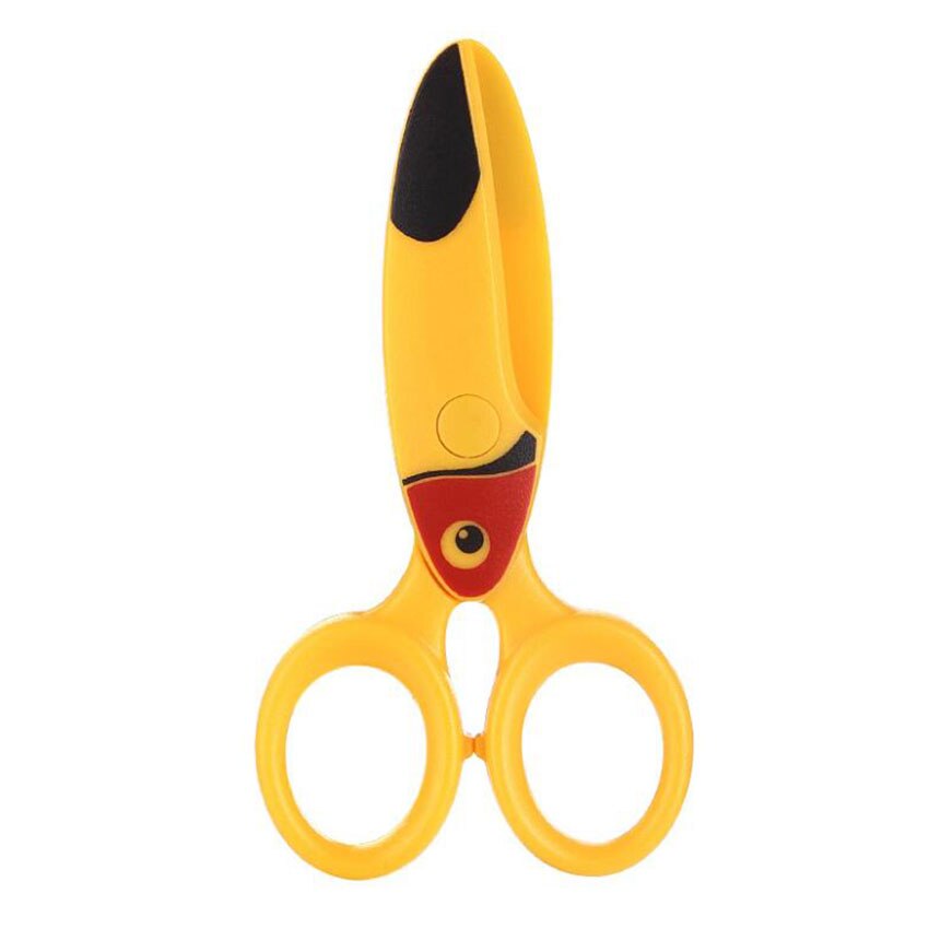 Ciseaux de sécurité pour enfants, bricolage, Scrapbook Photo, dessin animé, maternelle, tête ronde, ciseaux de découpe de papier fait à la main, 1 pièce: parrot