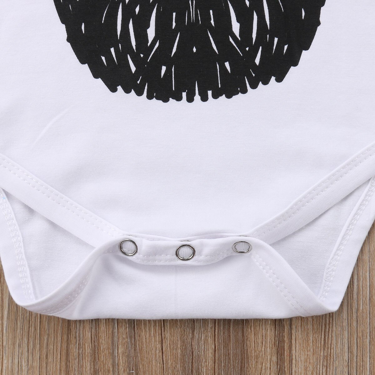 2018 di Marca Nuovo bambino Del bambino Delle Ragazze Dei Ragazzi corpo e Tutine Manica Corta papà'S BARBA Stampa di Cotone Bianco Tute e Tute da Palestra corpo e Tutine vestito 0- 18 m