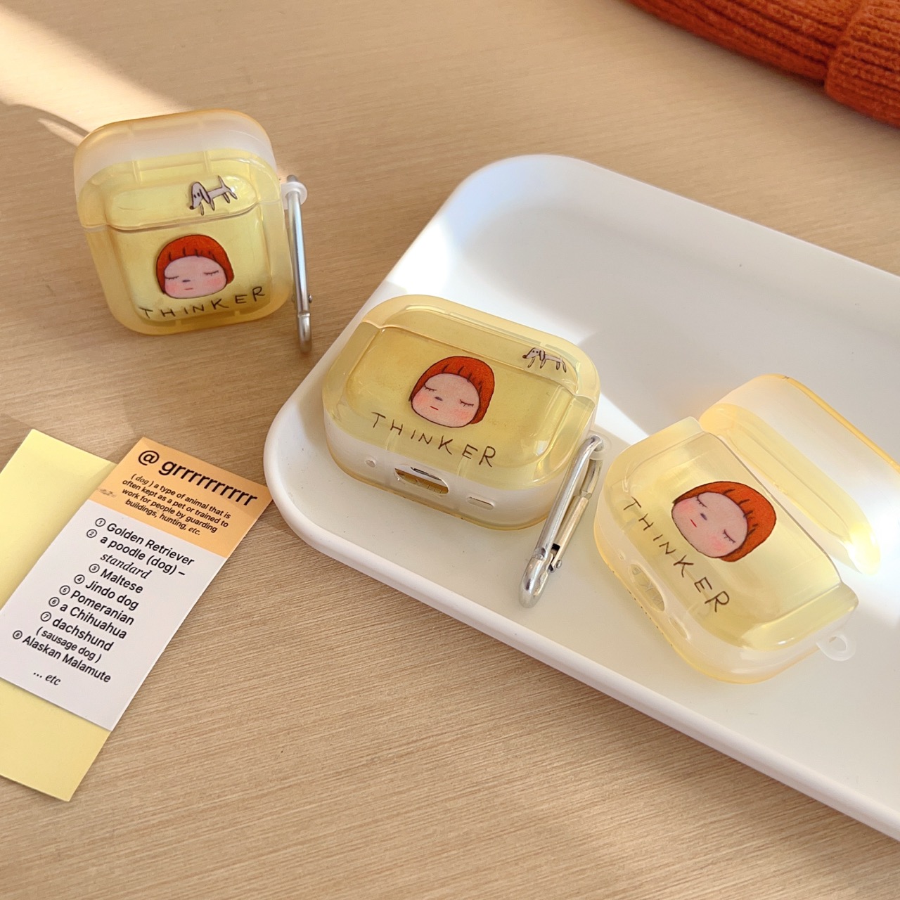 Karikatur kleines Mädchen Hülle für AirPods 4 2 1 3 Profi2 Hülle Startseite Coque Kopfhörer Weiche TPU Weiche Silikon Schutzhülle AirPods 4