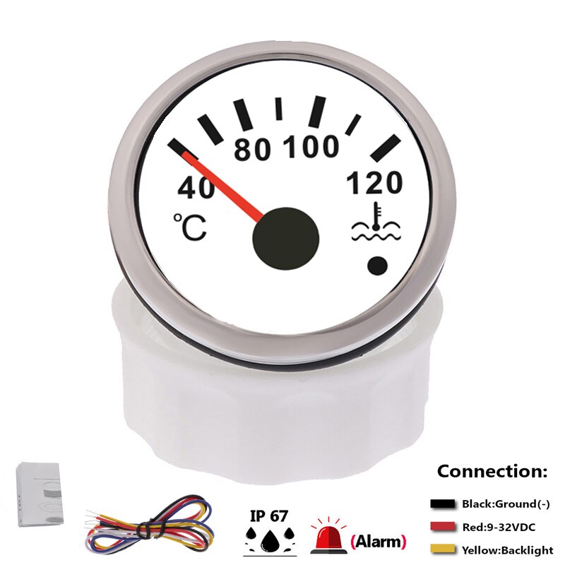 Punkt alarmowy licznik samochodowy miernik pojazdu 12V samochód 52mm termometr do wody prasa do oleju wskaźnik ciśnienia paliwa Volt dla Motorcycle Boat