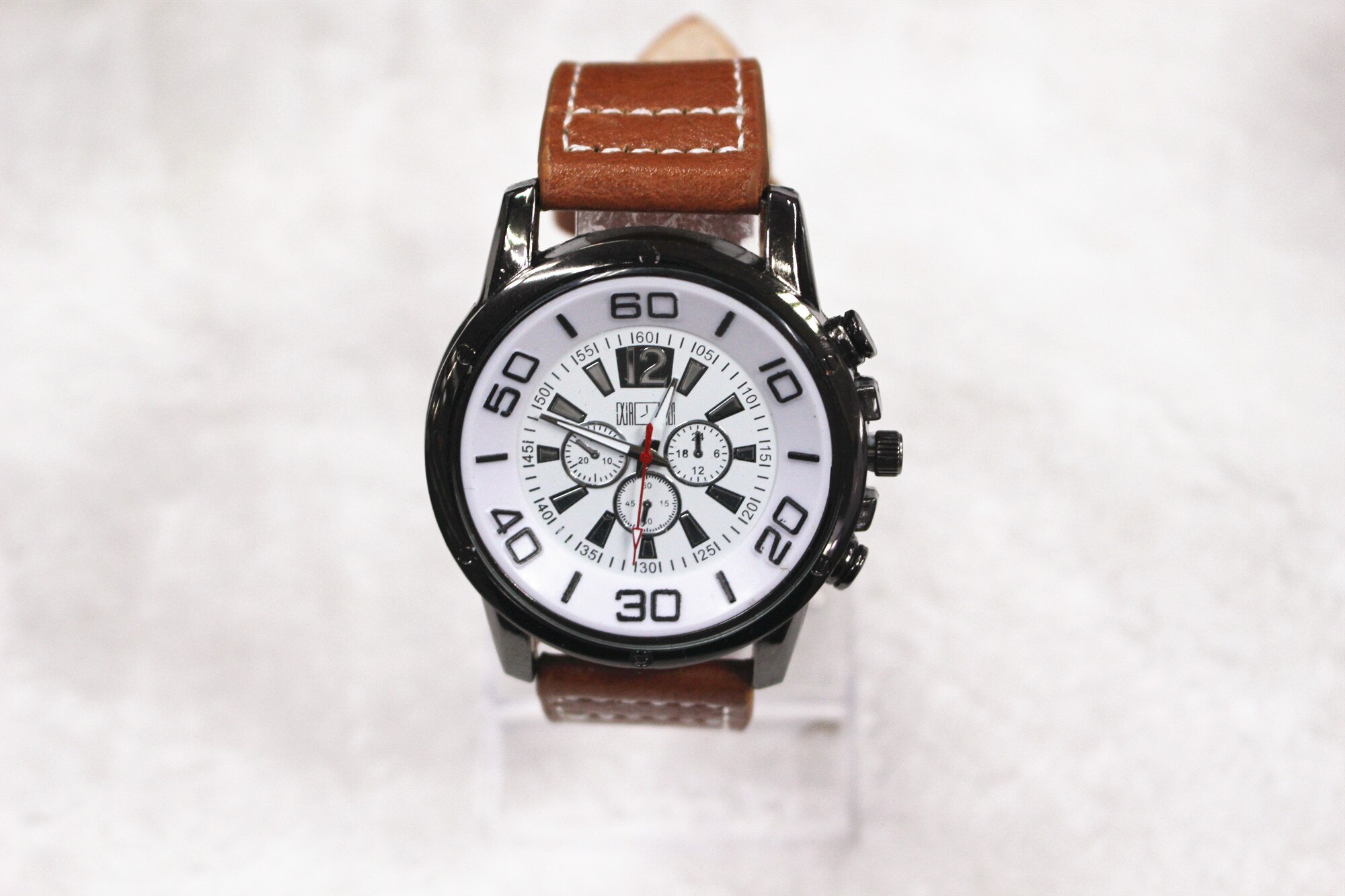 2020Fashion casual men's big dial quartz watch Year часы мужские reloj: orange