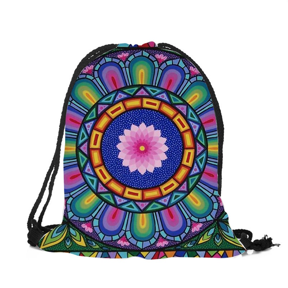 Mandala Blumen Druck Rucksack Neue Rucksack Männer Frauen unisex Schulter Tasche täglichen büro nützlich: 004