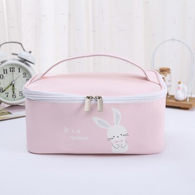 Women PU Travel Cosmetic Bag High capacity Makeup Bag Handbag Female Zipper Small Cosmetics Make Up Bags Travel Beauty Organizer: J