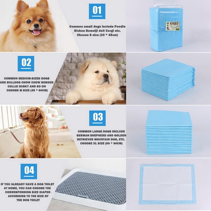 Super absorbant couche pour animaux de compagnie chien formation pipi tampons jetable sain Nappy Mat pour chien chats animaux de compagnie nettoyage déodorant couche