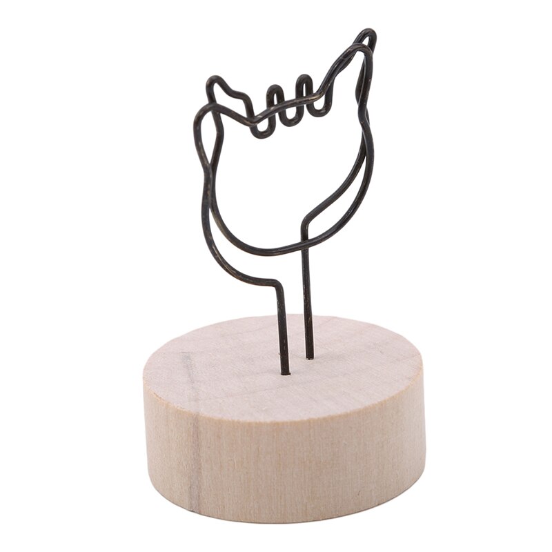 Log Clip Photo Folder Menu Number Log Clip Holder Wedding Party Table Decoration: Cat head