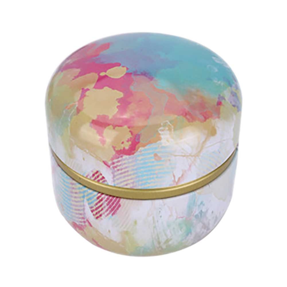 Japansk stil rund metal tin te æske med låg kaffepulver matcha slik kagebeholder rose krukke dåser etui mini opbevaringsboks: 1c