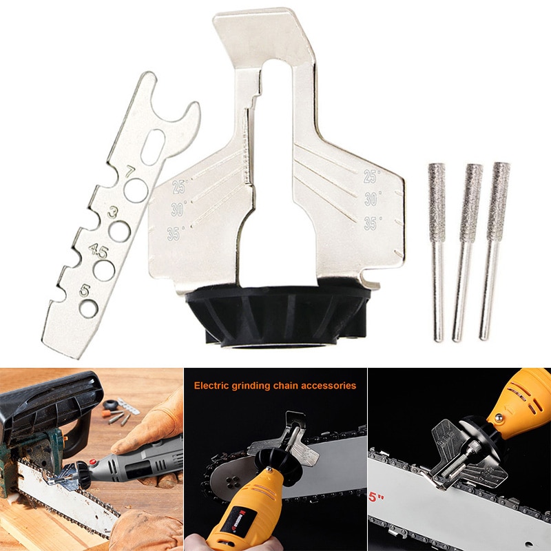 Chainsaw Sharpening Kit Electric Grinder Sharpening Polishing Attachment Set Saw Chains Tool DTT88