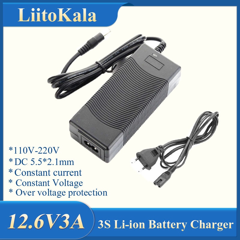 Liitokala 12V 24V 36V 48V 3 Serie 6 Serie 7 Serie 10 Serie 13 String 18650 lithium Batterij Oplader 12.6V 29.4V Dc 5.5*2.1 Mm