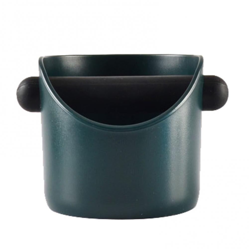 Bin Household Coffee Grind Knock Box Container Anti Slip Coffee Dump Cafe Tools Kitchen Coffeware Sets: Blackish Green