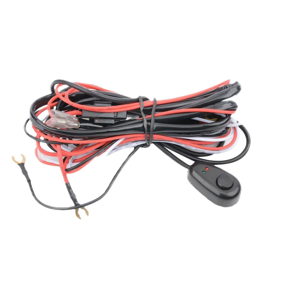 Car LED Work Light Wiring Harness ON/OFF Switch LED Fog Lamp Switch Universal for Long Strip Light Off-road Spotlights 12V: Default Title