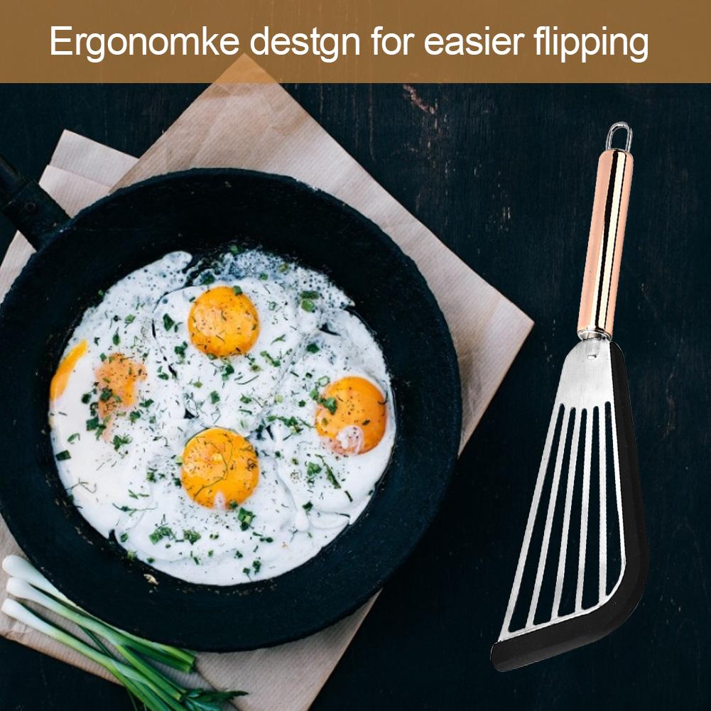 Durable Slotted Spatula Flexible Stainless Steel Spatula with Silicone Top Soft Edge Slotted Spatula Turner #CW