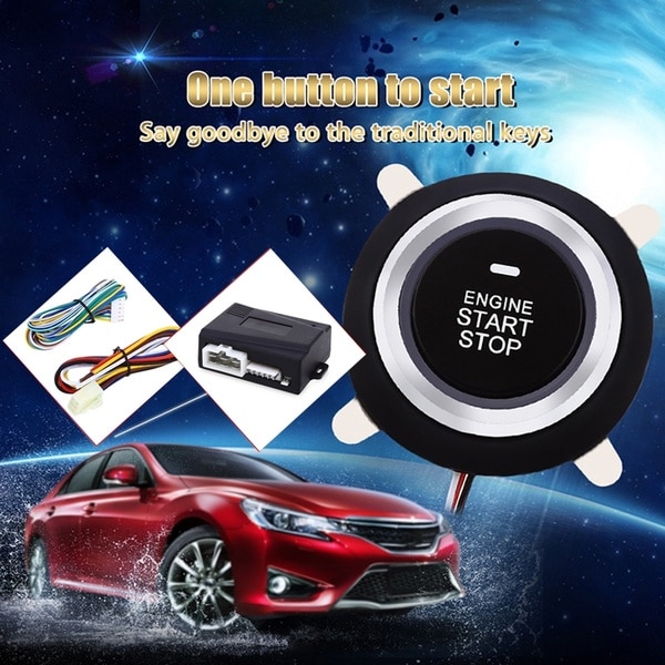 Universal bilmotor start stopp trykknapp system auto start-stopp knapp bilalarm fjernkontroll motor tenning startknapp 5