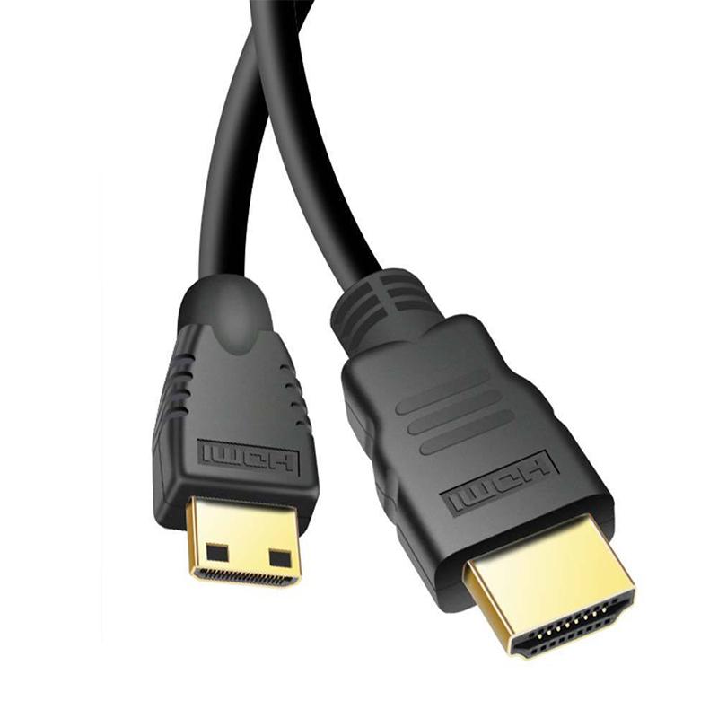 1M HDMI Mini Type C Male to Standard Male Cable Lead Full HD 1080P 1M Gold-plated TV Cable r15