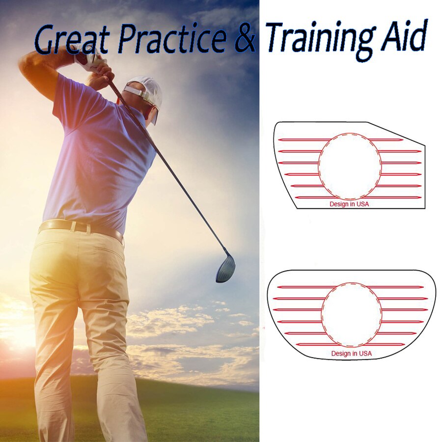 Golf Swing Training Aid Impact Tape Labels Stickers for Irons Ball Hitting Board Combo Recorder Practice