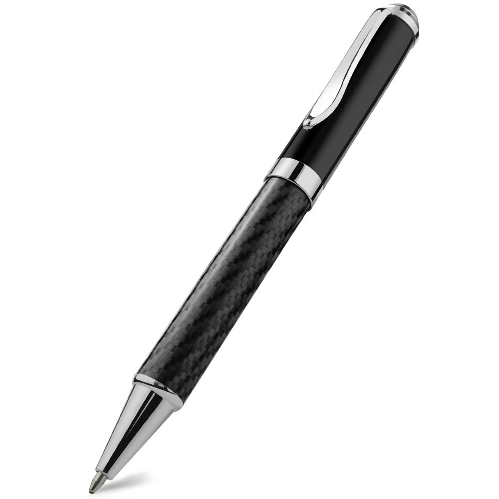 STONEGO stylo Signature en Fiber de carbone, stylos à encre Gel en métal de supérieure Micro Point 0.5mm stylo à bille d'écriture lisse à encre noire: Noir mat