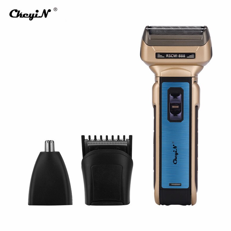 CkeyiN-cortadora de pelo eléctrica 3 en 1 para hombre, afeitadora recargable, Máquina para cortar cabello para Barba