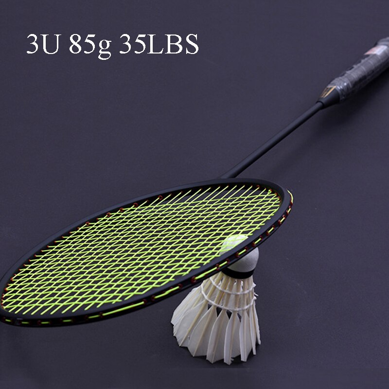 TI900 Hoge Spanning Carbon Badminton Racket Gewelddadige Smash Offensief Badminton Racket 3U 85g 35LBS
