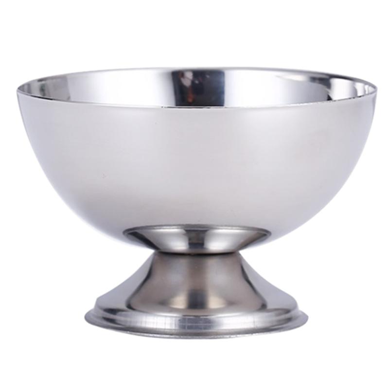 Kitchen Bar Party Supplies Stainless Steel Salad Cup Ice Cream Bowl Milkshake Dessert Salad Cup Dessert Fruit Metal Bowl: 9.2X6CM