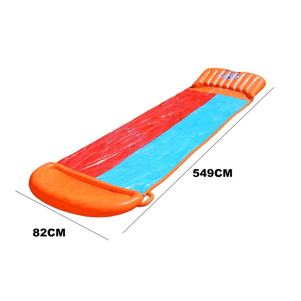 PVC Einzel Surf Wasser Rutsche Im Freien Rasen Sprinkler Matte Kinder Sommer Hinterhof Outdoor Wasser Spiel Spielzeug für Kinder Erwachsene: Default Title