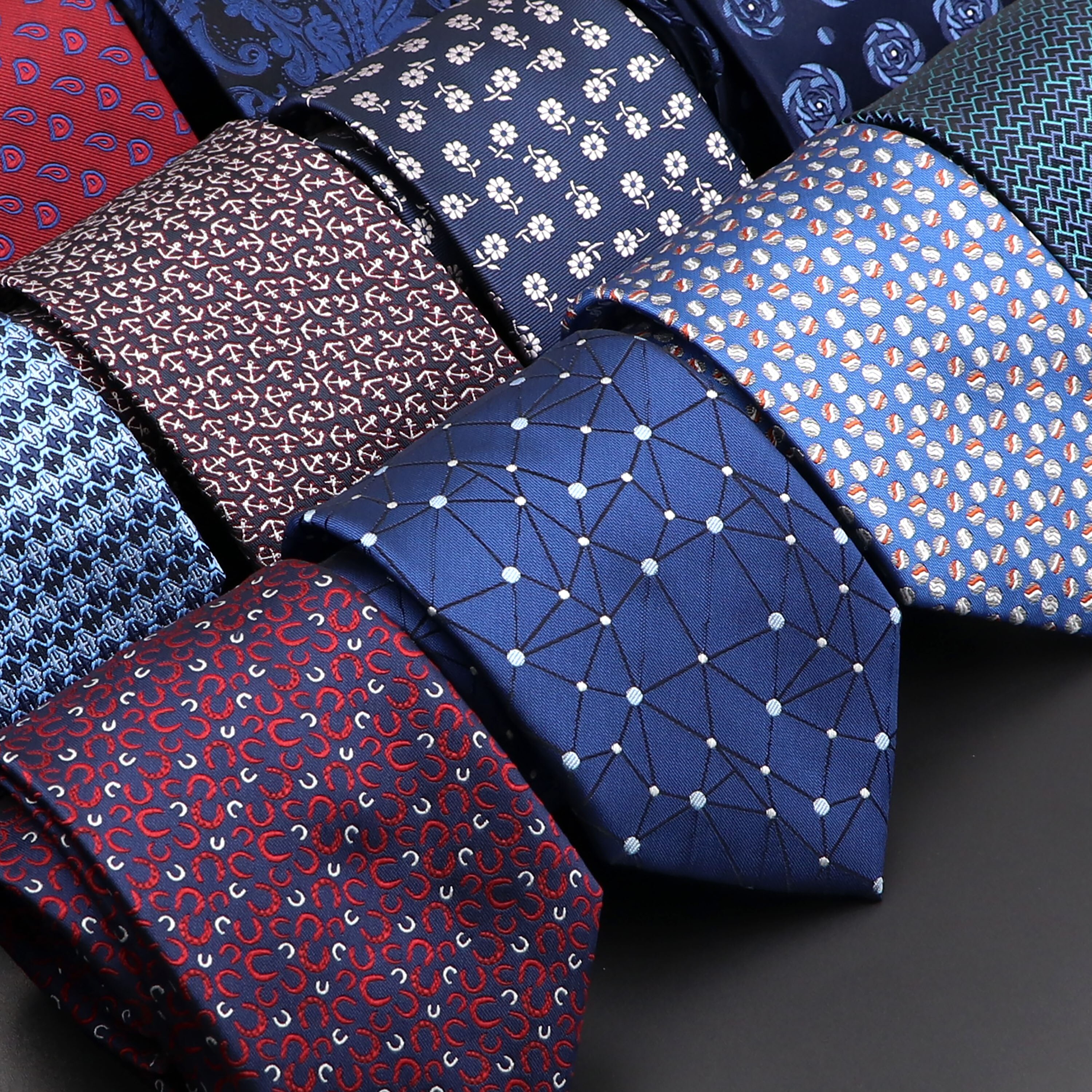 Mannen Stropdas Klassieke Effen Kleur Streep Plaid 8Cm Jacquard Marine Stropdas Accessoires Dagelijkse Slijtage Das Wedding Party