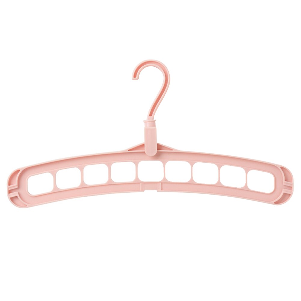 9 Holes Magic Clothes Hanger 360 Rotating Hanger Wardrobe Drying Racks Cloth Hangers Organizer Home Storage: Pink