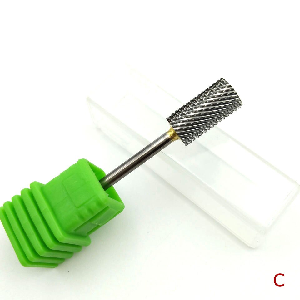 Hytoos 7 Size Vat Tungsten Carbide Nail Drill Bit 3/32 &quot;Rotary Frees Manicure Bits Boor Accessoires Nail Gereedschap: C