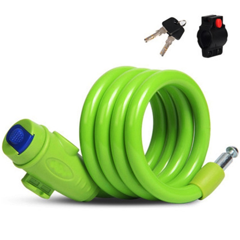 Anti-Theft 110 cm Bike Lock Steel Wire Safe Bicycle Lock Outdoor Security Reinforced Bicycle Accessories MTB Road Bicycle Locks