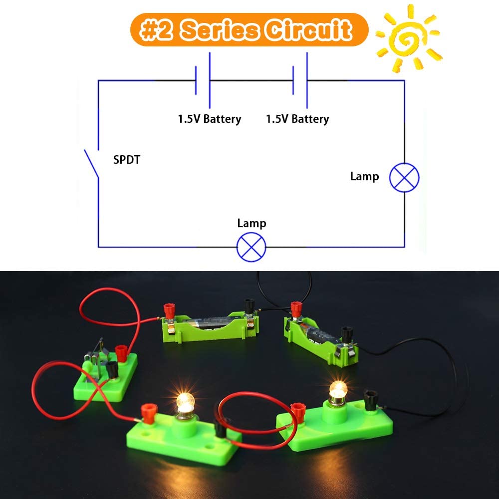 Kids Basic Circuit Electricity Learning Kit Physics Educational Toys For Children STEM Experiment Teaching Hands-on Ability Toy