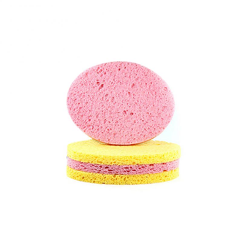 Natural Exfoliating Face Wash Cleansing Puff Remover Face Cleansing Towel Reusable Cleansing Makeup Sponge Shoe Type TSLM1: 04 Round