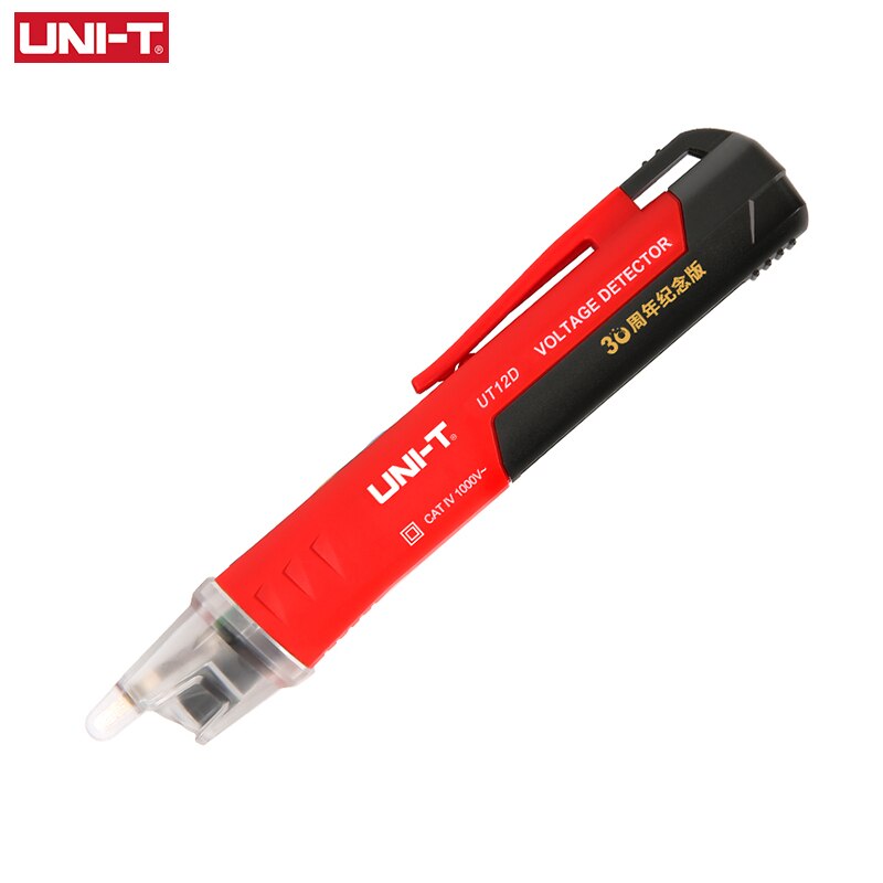 Lápiz eléctrico UNI-T UT12D, 24V-1000V, sin contacto, indicador de detección de voltaje CA, probador de voltímetro