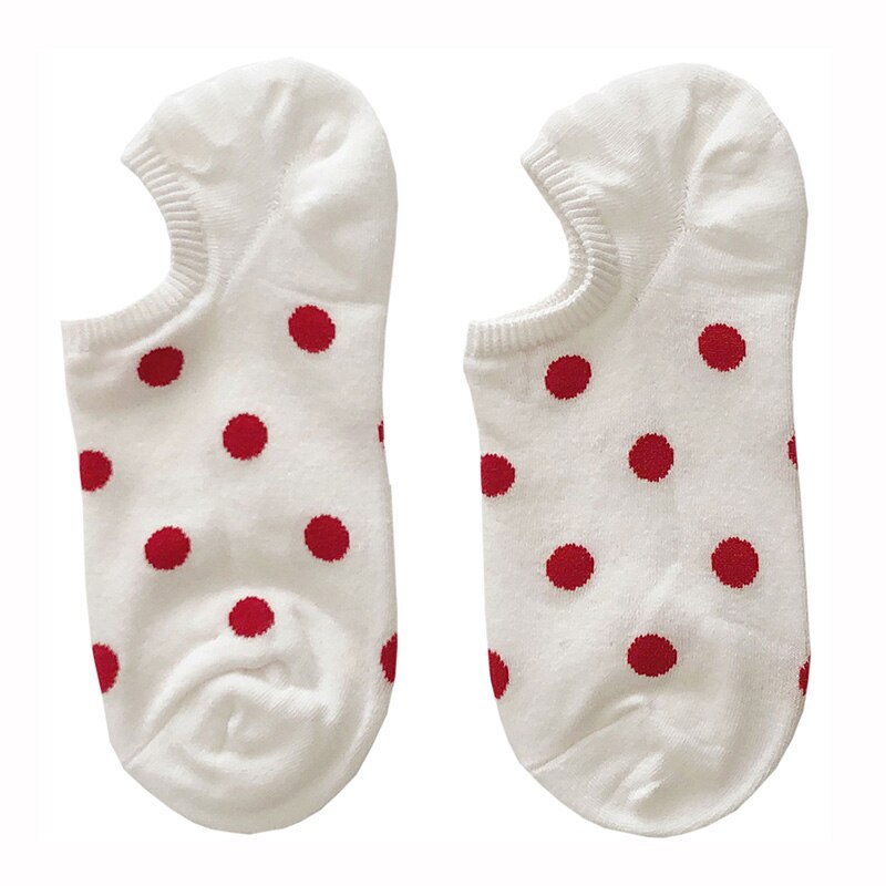 5 pairs/Lot Women's Short Socks Pack Cute Heart Lovely Kawaii Dot Sweet Cotton Socks Women Ankle Socks Casual Sox