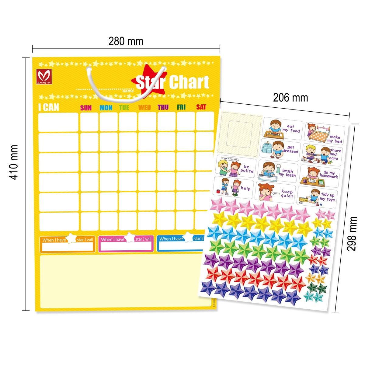 SHOP Learning Responsibility Star Chart magnetic chore board magnetic star chart reward chart